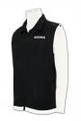 V112 Personal Design Black Silk Screen LOGO Salesperson  Vest Jacket