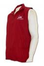 V081 Customized red zipper group Singapore embroidery  Vest Jacket