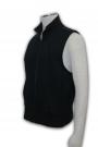 V046 Custom-Made Activity Sweater Black  Vest Jacket