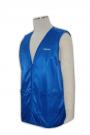 V045 Manufacturing blue open chest printed wind Vest Jacket