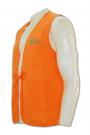 V123 Customized open chest staff orange Singapore Vest Jacket