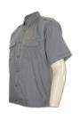 EN004 Custom Produce Construction Engineer Workwear Dark Grey Shirt with Shoulder Epaulette and Pockets