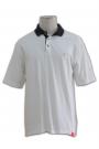 P220 black collar white polo