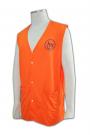V134-1 Customized Orange Button Silk Screen LOGO Singapore  Vest Jacket  