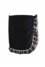 AP030 OEM Black Plaid Ruffles Waist Apron Workwear for Cafes Restaurants Bistro Bars