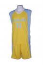 W113 Custom Produce Blank Basketball Jersey for Kids Youth Adult Yellow Blue Two Piece Jersey Set