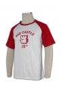 T271 girls white and red T shirts