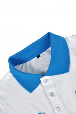 white and blue polo shirts