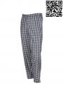 KI073 Restaurant Cooking Jogger Cargo Houndstooth Patterned Chef Pants