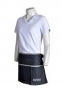 AP052 Personalized Chef Aprons Embroidered Logo Dark Slate Grey Half Waist Apron with Contrast Hem
