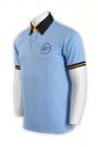 P527 light blue cotton polo shirts