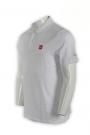 P534 white polo shirts with red logo