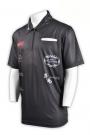 P541 black sublimation polo with logo
