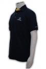 P157 Black sportswear polo shirt men