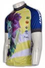 B094 Customized Men's Cycling Shirts Dry Fit Graphic Print Jersey with Back Pockets