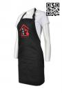 AP078 Personalised BBQ Grill Apron with Adjustable Halter Adjustable Halter Neck and Long Waist Ties Full Length Black Apron Catering Uniform