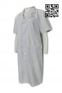 NU041 Customized Hospital Uniforms Short Sleeve Medical Coat in White