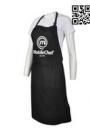 AP086 Custom Embroidered Black Bib Apron For Cooking Classes Promotional Events 