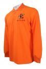 P798 Customize Long Sleeve Orange Polo Shirts