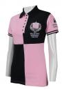 P860 Custom-Made Pink And Black Polo Shirt Singapo