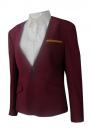 HL015 Custom Made Singapore Hotel Uniform Single Breasted Maroon Tailcoat Jacket