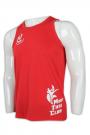 VT219 Bespoke Printing Red Sport Singlet