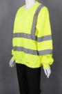 IG-BD-CN-086 Tailor Made Reflective Strip Industrial Uniform Fluorescent Yellow Long Sleeve Utility Technician Top 