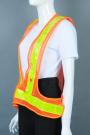 IG-BD-CN-096 LED Iights Adjustable Velcro Fluorescent Yellow Industrial Uniform  Reflective Vest 
