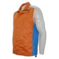 V072 Custom stitching color zipper wind jacket  Vest  Jacket 