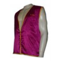V070 Lots Of Customized Purple Half-Open Chest Zipper  Vest  Jacket