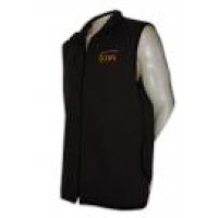 V056 A Large Number Of Customized Black Zipper Printing Vest Jacket