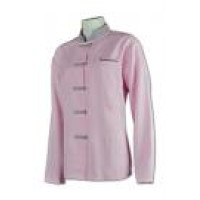 CL014 Custom Design Hotel Cleaning Service Front Desk Uniforms Ladies Long Sleeve Shirt in Thistle
