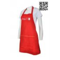 AP076 Tailor-made Tomato Red Kitchen Apron with Large Pocket Customised Company Logo for Corporate Business Events Functions
