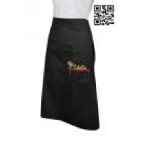AP079 OEM Black Aprons with Large Pockets Server Waist Apron with Logo Embroidery Restaurant Catering Waiters Waitress Uniforms
