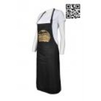 AP083 Bespoke Professional Black Chef Aprons with Adjustable Halter Neck Strap and Concealed Pocket