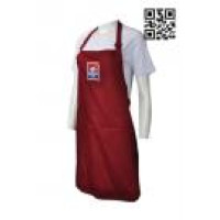 AP095 Bespoke Maroon Red Kitchen Apron with Adjustable Buckle at Neck Strap Uniform Aprons for Cooking Classes Promotional Events Trade Exhibitions