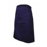 AP100 Customized Blank Aprons For Printing Plain Dark Blue F&B Workwear Half-length Long Waist Apron with Contrast Straps Catering Chefs Waiters Uniform 