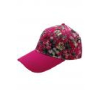 HA283 Pinky Flower Pattern Cap