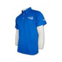 P279 Polo Shirt Blue Colors Design Mockup