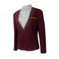 HL015 Custom Made Singapore Hotel Uniform Single Breasted Maroon Tailcoat Jacket