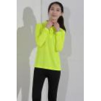 BD-MO-004 Custom long sleeved polo shirt supply fluorescent yellow polo shirt live display model try on polo shirt Center