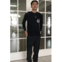 BD-MO-022 Professional security order sweater design fashion black round neck sweaters human fitting model demonstration sweater manufacturer