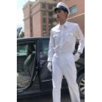 BD-MO-121 Come to order driver uniform model display design long sleeve pure white gold button uniform driver uniform store