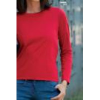 Gildan 100% Ring Spun Cotton Preshrunk Ersey Knit 76400L Customized Ladies Long Sleeve T-shirt