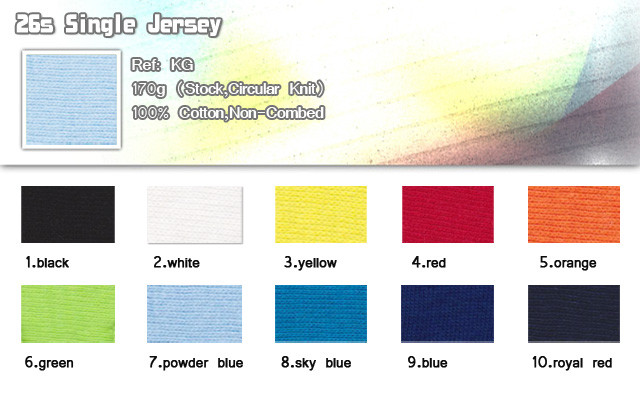 Fabric-26s-Single Jersey-170g-stock-circular-knit-100%-cotton-non-combed-20101122