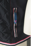 V207 Design Quilted Embroidered Zipper Zipper Rope Vest Jacket