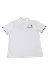 P1300 Personalised Unisex Polo Shirt with Zip Neck Collar White T-Shirt with Black Zipper and Arm Stripe for Events