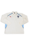 P1303 Custom Design Long Sleeve Polo Shirt for Men Ivory White 2 Button Collar Tee  