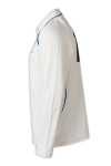 P1303 Custom Design Long Sleeve Polo Shirt for Men Ivory White 2 Button Collar Tee  