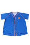 BU39 Custom Print Foxtrot Blue Baseball Shirt for Men